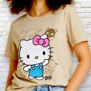 NWT Hello Kitty and Friends Beige Cotton T-Shirt Size XL